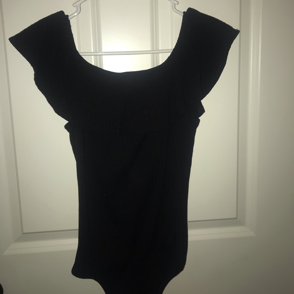pacsun black off the shoulder bodysuit